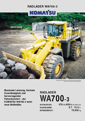 Wheel Loaders Komatsu WA700-3