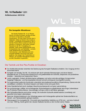 Wheel Loaders Wacker Neuson WL 18