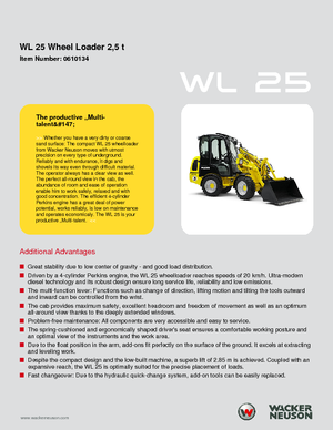 Wheel Loaders Wacker Neuson WL25