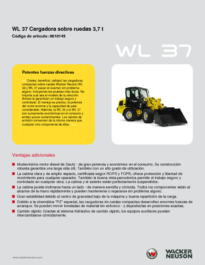 Wheel Loaders Wacker Neuson WL 37