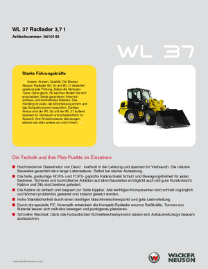 Wheel Loaders Wacker Neuson WL 37