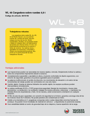 Tekerlekli yükleyiciler Wacker Neuson WL 48