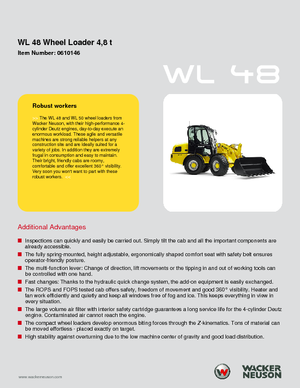 Tekerlekli yükleyiciler Wacker Neuson WL 48