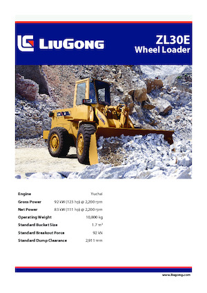 Wheel Loaders Liugong ZL30E 