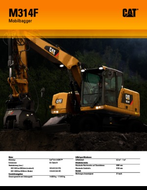 Wheel Excavators Caterpillar M314F