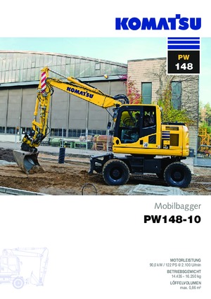 Wheel Excavators Komatsu PW148-10