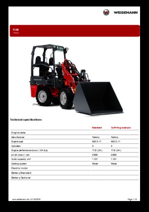 Yard yükleyici Weidemann 1140