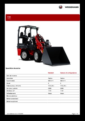 Yard yükleyici Weidemann 1140