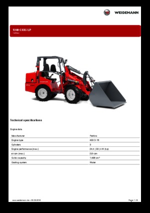 Yard loader Weidemann 1240 CX LP