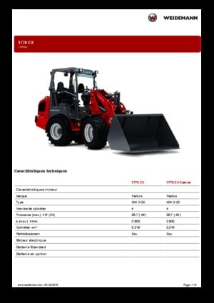 Yard loader Weidemann 1770 CX