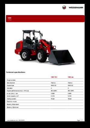 Wheel Loaders Weidemann 1880