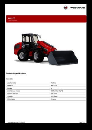 Wheel Loaders Weidemann 3080 LP T