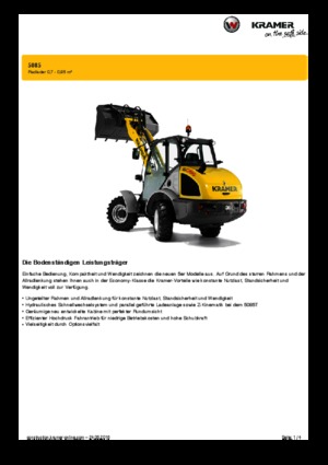 Tekerlekli yükleyiciler Kramer 5085