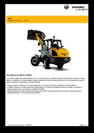 Tekerlekli yükleyiciler Kramer 5085