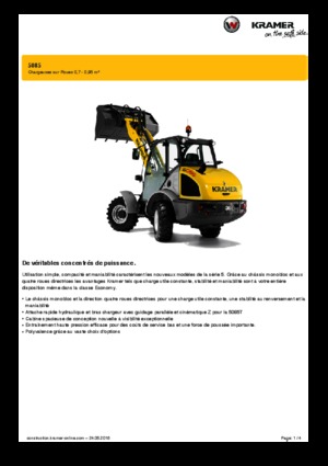 Tekerlekli yükleyiciler Kramer 5085