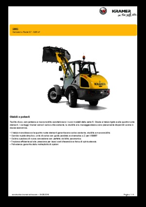 Tekerlekli yükleyiciler Kramer 5085