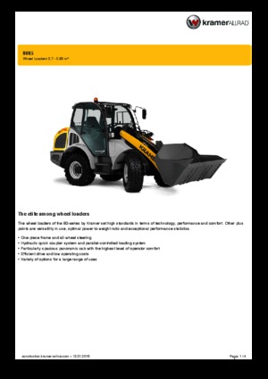 Wheel Loaders Kramer 8085