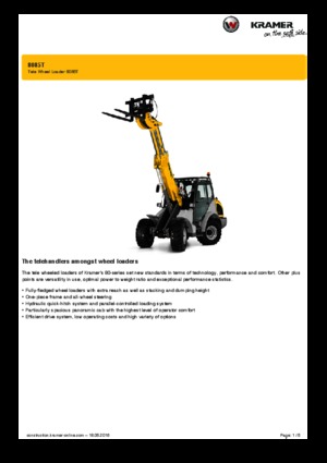 Wheel Loaders Kramer 8085 T