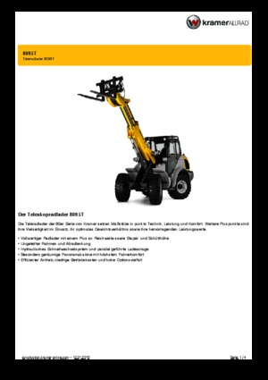 Wheel Loaders Kramer 8095 T