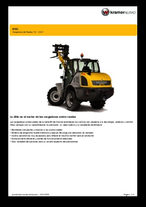 Tekerlekli yükleyiciler Kramer 8105