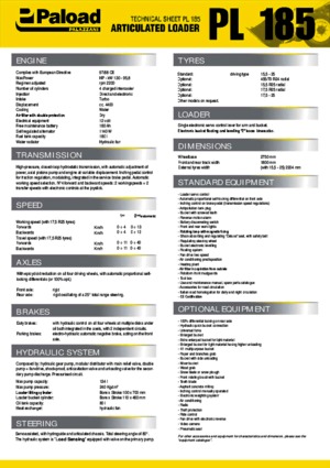 Wheel Loaders Palazzani PL 185