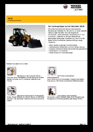 Tekerlekli yükleyiciler Wacker Neuson WL38