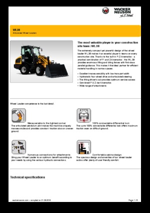 Tekerlekli yükleyiciler Wacker Neuson WL38