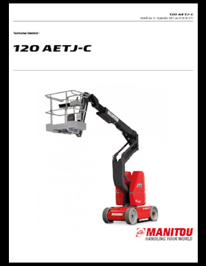 Wheeled Articulating Boom Lifts Manitou 120 AETJ C