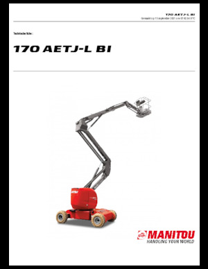 Wheeled Articulating Boom Lifts Manitou 170 AETJ L Bi