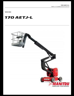 Wheeled Articulating Boom Lifts Manitou 170 AETJ L