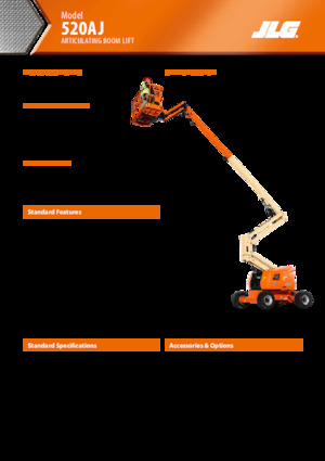 Wheeled Articulating Boom Lifts JLG 520AJ