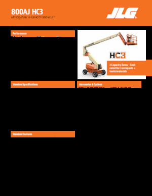 Wheeled Articulating Boom Lifts JLG 800AJ HC3