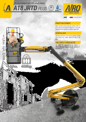 Wheeled Articulating Boom Lifts AIRO A18 JRTD PLUS