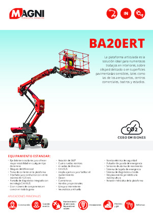 Wheeled Articulating Boom Lifts MAGNI BA20ERT