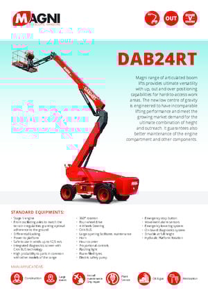 Wheeled Articulating Boom Lifts MAGNI DAB24RT