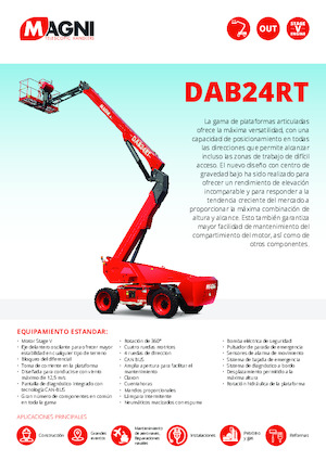 Wheeled Articulating Boom Lifts MAGNI DAB24RT