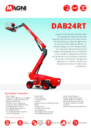 Wheeled Articulating Boom Lifts MAGNI DAB24RT