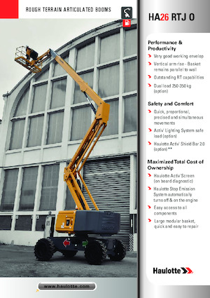 Wheeled Articulating Boom Lifts Haulotte HA26 RTJ O