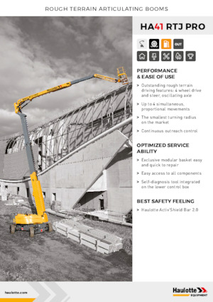 Wheeled Articulating Boom Lifts Haulotte HA41 RTJ PRO