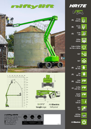 Wheeled Articulating Boom Lifts Niftylift HR17E