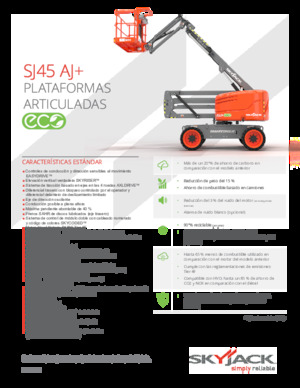 Wheeled Articulating Boom Lifts Skyjack SJ45 AJ+