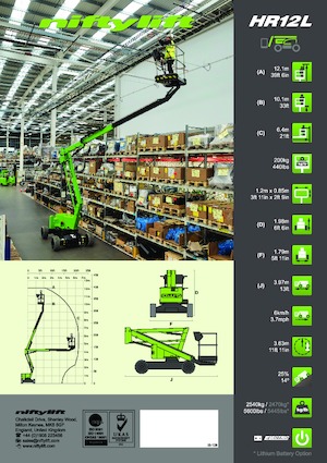 Wheeled Articulating Boom Lifts Niftylift SP34L