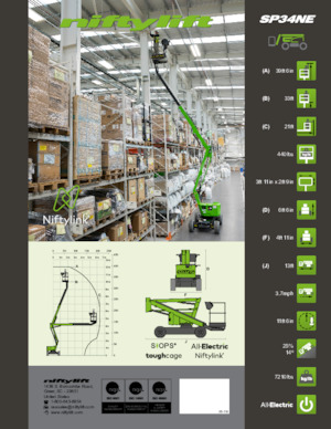 Tekerlekli Mafsall Bomlu Asansörler Niftylift SP34NE