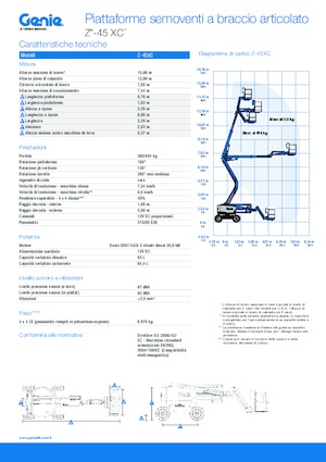 Tekerlekli Mafsall Bomlu Asansörler Genie Z™-45 XC
