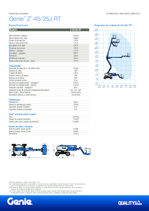 Tekerlekli Mafsall Bomlu Asansörler Genie Z-45/25J RT