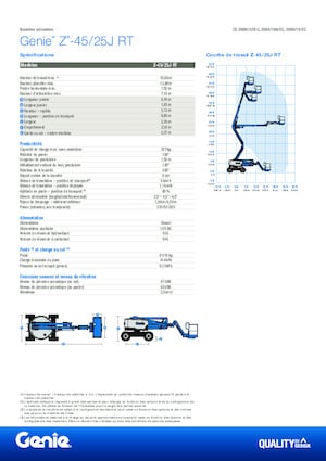 Tekerlekli Mafsall Bomlu Asansörler Genie Z-45/25J RT