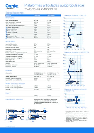 Wheeled Articulating Boom Lifts Genie Z-40/23N