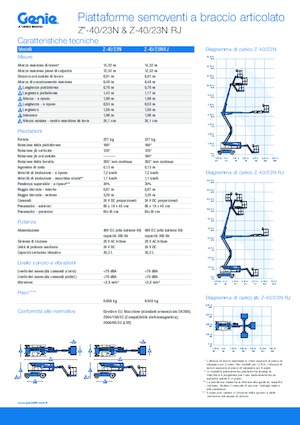 Wheeled Articulating Boom Lifts Genie Z-40/23N