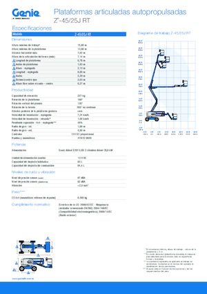 Wheeled Articulating Boom Lifts Genie Z-45/25J RT
