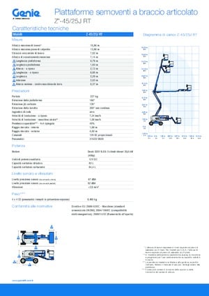Wheeled Articulating Boom Lifts Genie Z-45/25J RT